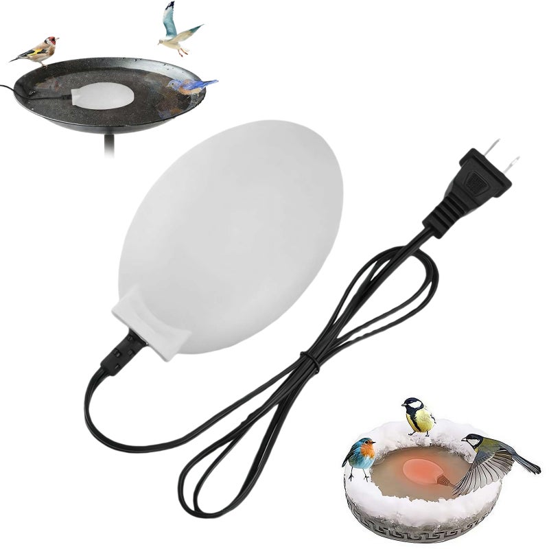 Upgrade Bird Bath Heater for Outdoors in Winter, 30w Thermostatically Controlled with Automatic Shut Off Function Birdbath Deicer for Fish Horse Livestock Poultry Drinking Farmyard Garden Lawn (1) - Image 1